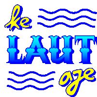 a blue and yellow sign that says laut and age