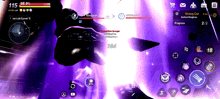 a screenshot of a video game shows a whale being killed by a purple monster