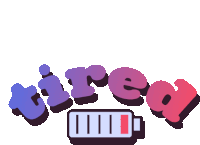 a logo that says tired with a battery icon