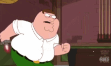 peter griffin from family guy is holding a lighter in his hand