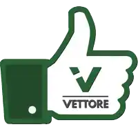 a green thumbs up sign that says vettore