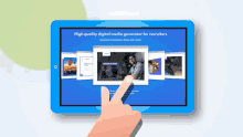 a tablet displaying a high quality digital media generator for recruiters