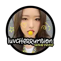 a picture of a woman with a yellow flower in her mouth and the words luvcherrumtion trade proof