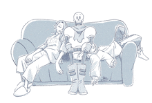 a drawing of two people laying on a couch with one wearing a shirt that says fool code