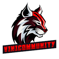 a logo with a cat and the words vini community on it