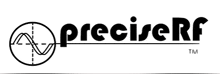 a black and white logo for preciser rf