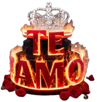 a sign that says te amo with a crown on it