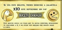 a spanish advertisement for boleto dorado with a picture of a duck