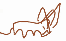 a line drawing of a dog laying down on a white background