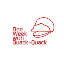 a logo for one week with quack-quack