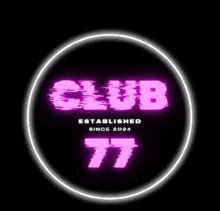 a logo for the club 77 established in 2004