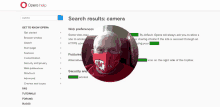 an opera help page with a man wearing a red face mask