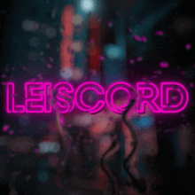 a neon sign that says le scord on it