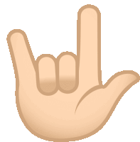 a hand making a rock and roll sign with its fingers