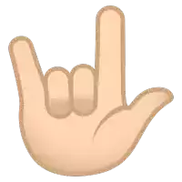 a hand making a rock and roll sign with its fingers