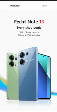 the redmi note 13 has a 108mp triple camera