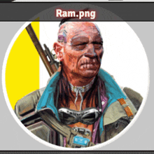 a picture of a man in a circle with the words ram.png below it