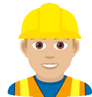 a construction worker wearing a yellow hard hat and safety vest