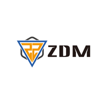 a logo for a company called zdm with a triangle