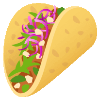 a taco with purple onions and greens on it