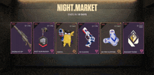 night market ends in 18 days and includes riot gun buddy chotu and radiant rank