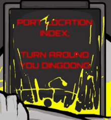 a sign that says " port location index " on it