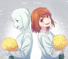 a drawing of a goat and a girl with the words " best friend " written above them