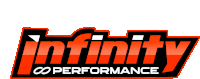 a logo for infinity performance is shown on a white background