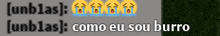 a blurry image of a person 's face with the words como eu sou burro