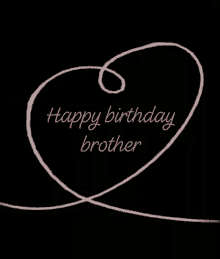 a black background with the words happy birthday brother written on it