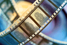 a close up of a roll of film that says universal