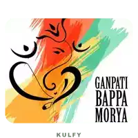 a colorful poster that says ganpati bappa morya on it