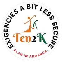 a logo for ten2k that says " exigencies a bit less secure "