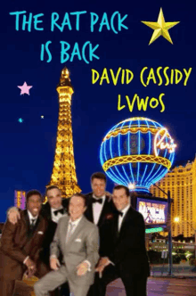 a poster for the rat pack is back david cassidy and lvwoos