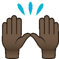 a cartoon illustration of two hands giving a high five