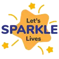 a sticker that says let 's sparkle lives on it