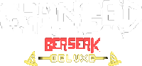 a logo for a video game called unlimited berserk deluxe