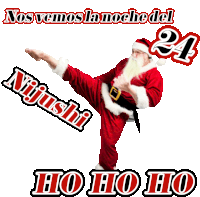 a poster that says nos vemos la noche del 24 njitsu ho ho ho