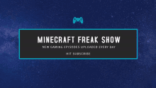 a poster for the minecraft freak show with a game controller on it