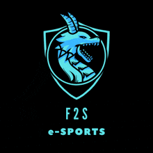 a logo for f2s e-sports with a dragon