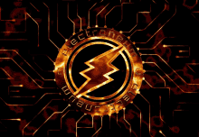 a logo for electroneum with a lightning bolt