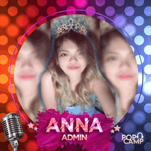 a picture of anna admin with a crown on