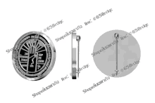 a silver coin with a clock on it is displayed on a white background with shopee written on it