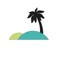 a logo with a palm tree and the words vida boa on it