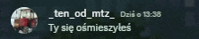 a blurred image of a person 's face with the words ten od mtz