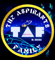 a logo for the aspirants with a blue background