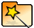 a folder icon with a yellow star on it and a magic wand .