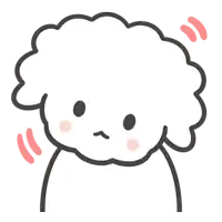 a cartoon drawing of a sheep with a serious look on his face