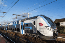 a sncf train is on the tracks in france