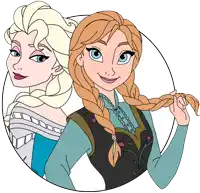 a drawing of elsa and anna from disney 's frozen